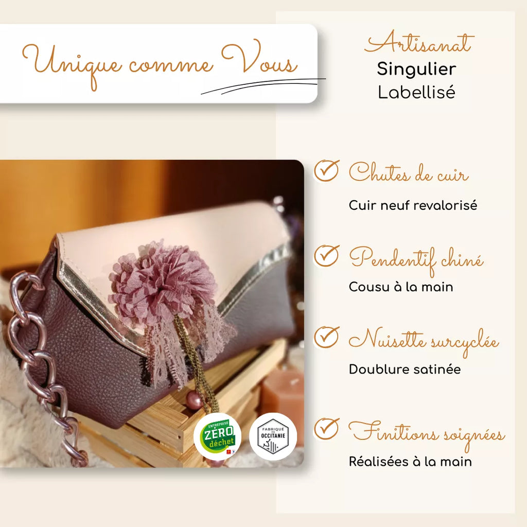 Puderfarbene Handtasche